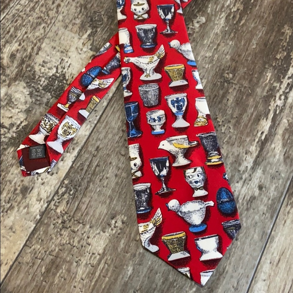 Mens Fornasetti silk tie, made in Italy